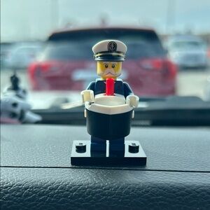 LEGO Captain Minifigure - Blue, White, and Red